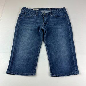 AG Adriano Goldschmied Jean Shorts Women's 27 Malibu Bermuda Blue Stretch Denim